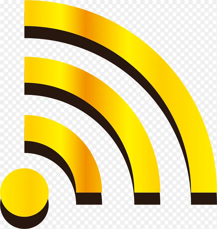 金色三角形wifi信号格