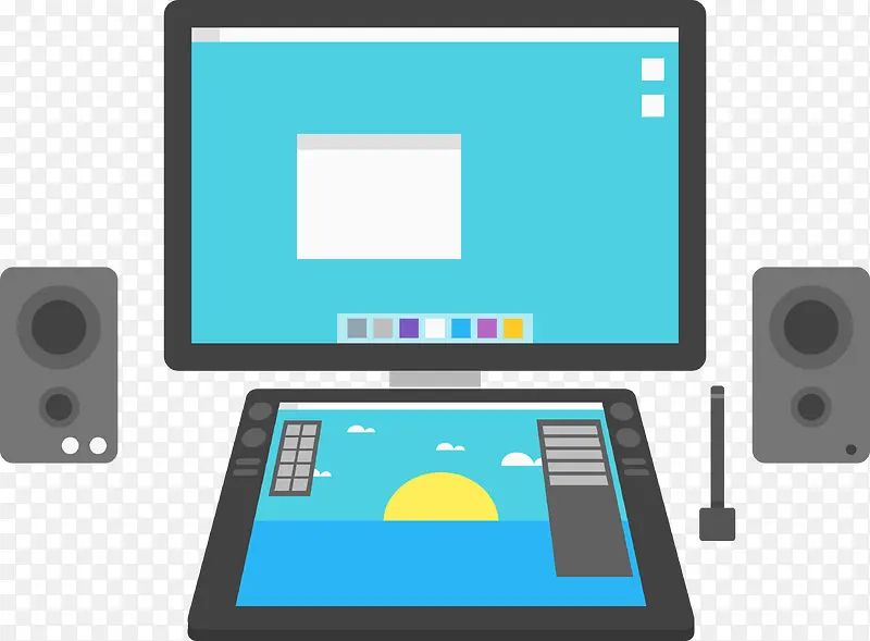 扁平化电脑音响