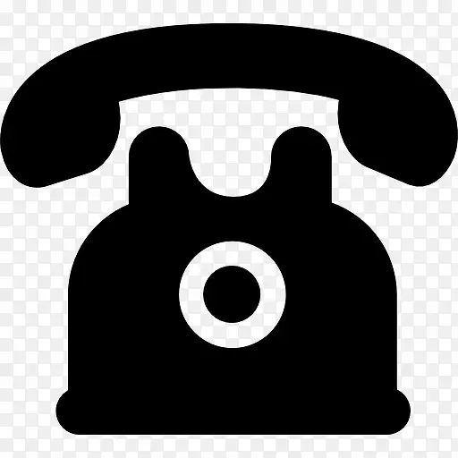 电话黑色复古的设计图标