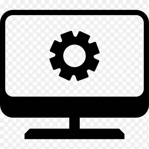 计算机屏幕上的齿轮变图标