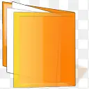 橙灰色水晶立体图标文件夹