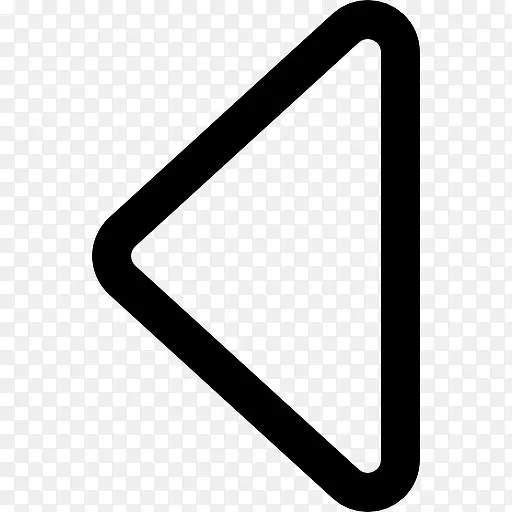 三角形的左箭头轮廓图标