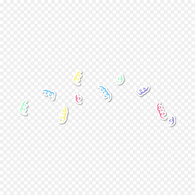 生日聚会装饰悬挂彩带矢量png