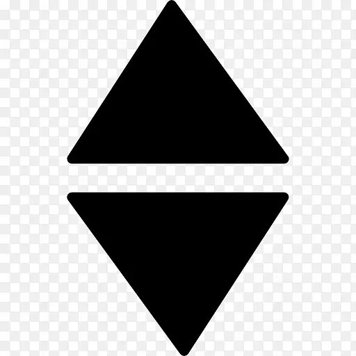 向上和向下箭头的三角形图标