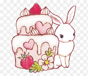 蛋糕和兔子