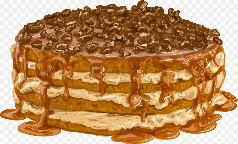 矢量手绘甜品蛋糕