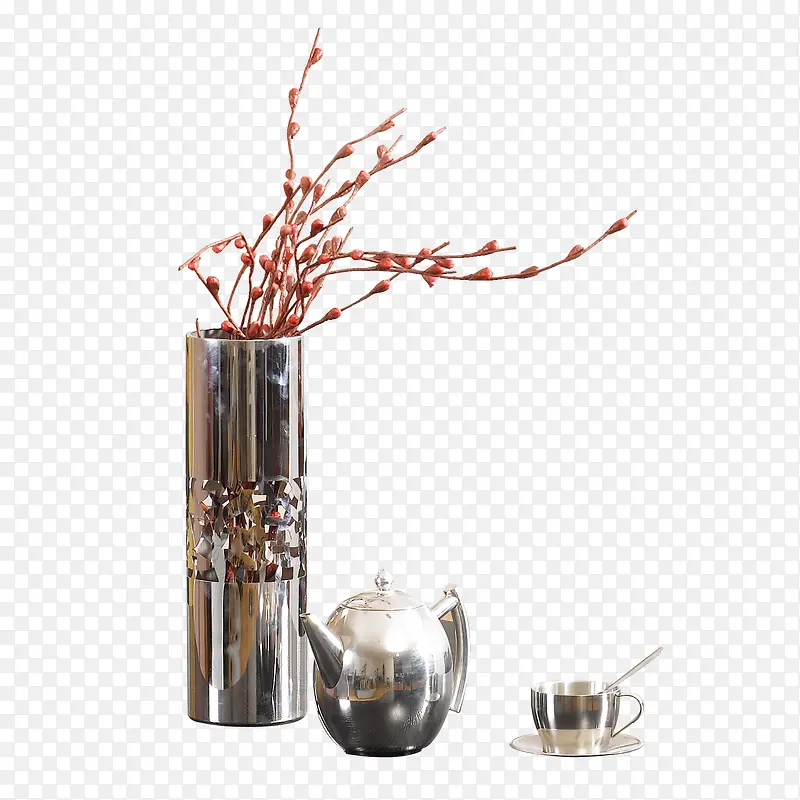 不锈钢茶壶茶杯花瓶