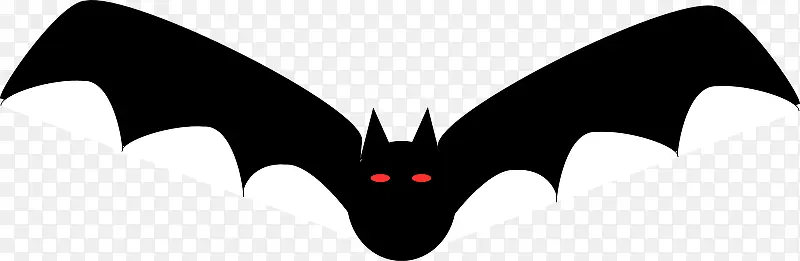 黑色的卡通红眼睛的蝙蝠