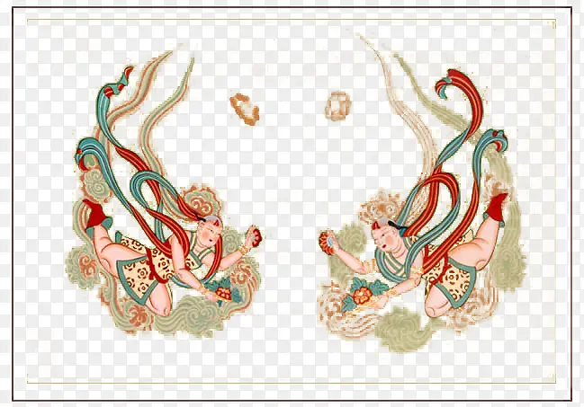 飞天壁画PNG图片素材下载_图片编号9210621-PNG素材网