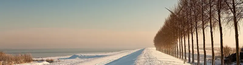 冬天雪景banner创意设计