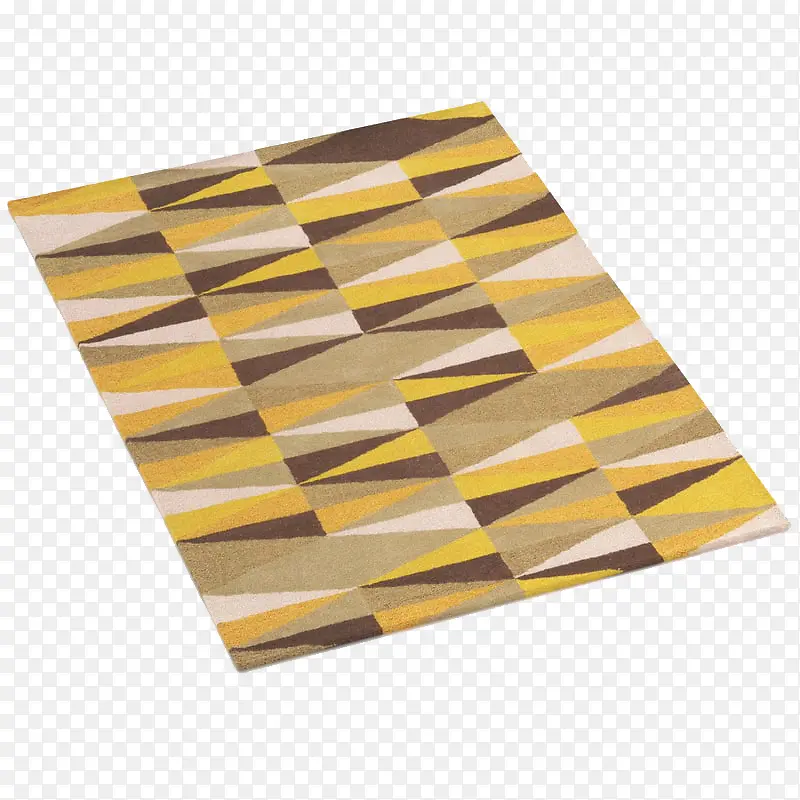 黄色方形北欧地毯