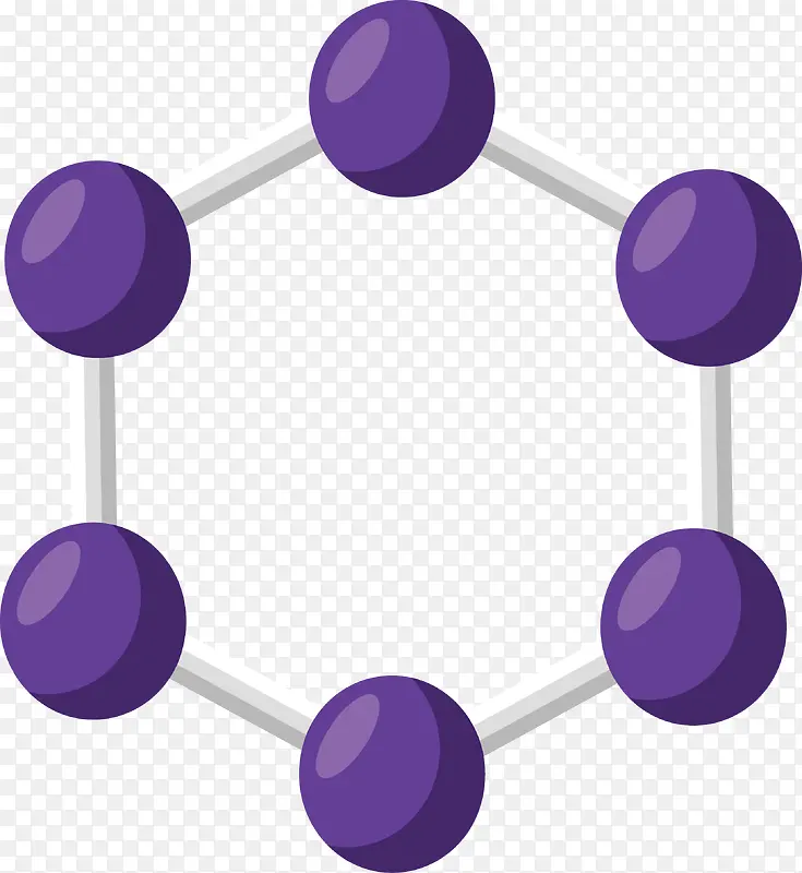 紫色六边形分子结构