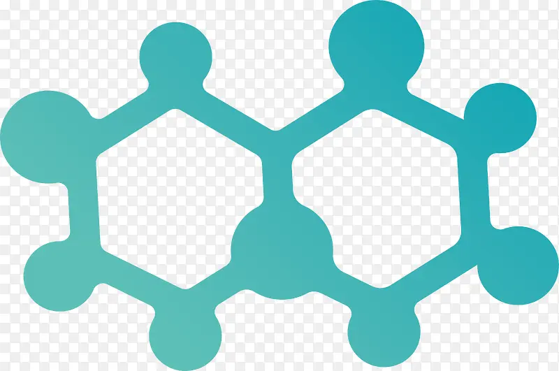 绿色六边形分子结构