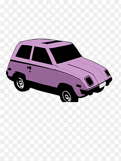 紫色的小汽车