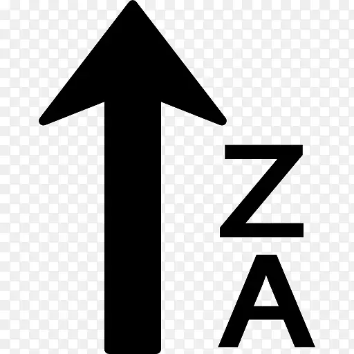 排序从A到Z的字母升序图标