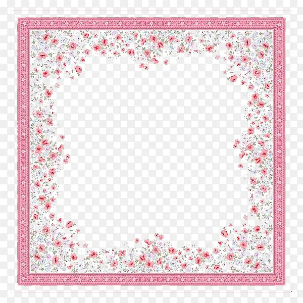 粉色玫瑰花纹边框