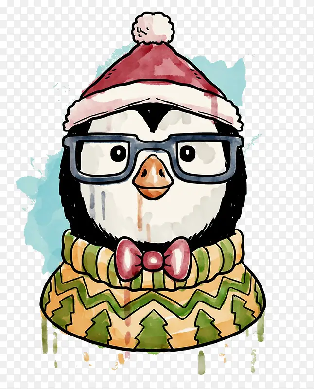 戴眼镜的企鹅