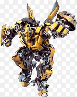 黄色机械机器人变形金刚