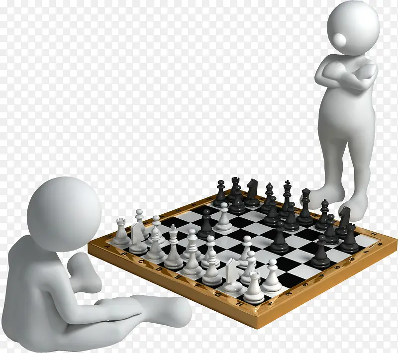 下象棋的3D人