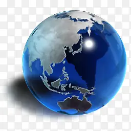 透明蓝色地球Longhorn Vista风格电脑图标透明
