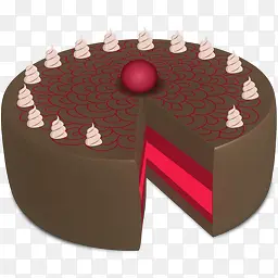 精美的巧克力蛋糕图标