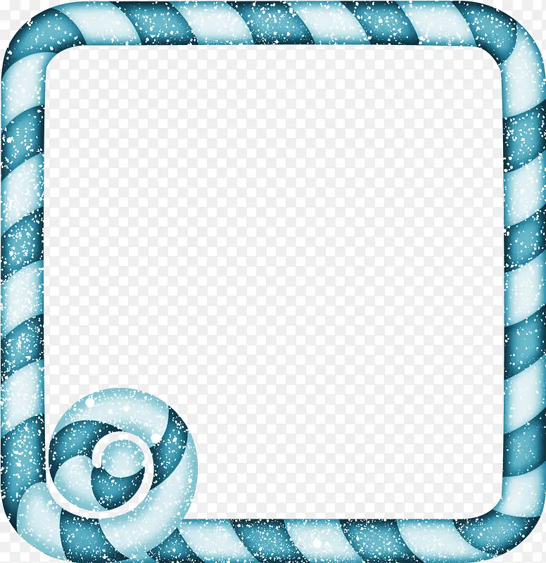 蓝色条纹创意圆角矩形框