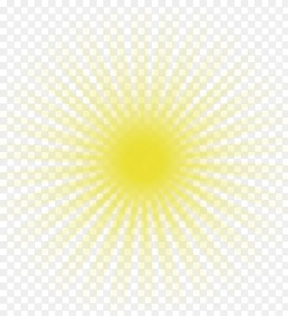 黄色放射亮光太阳