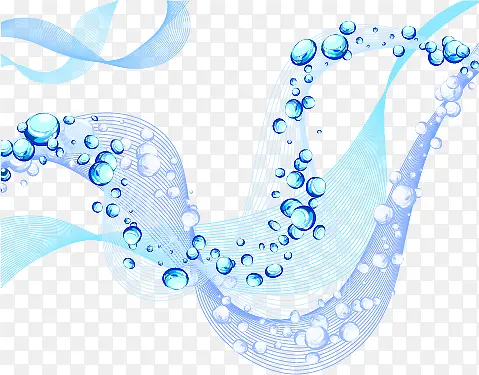 波浪线水泡矢量素材