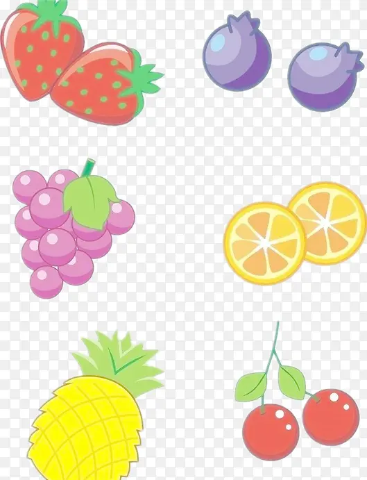 各类水果彩绘图