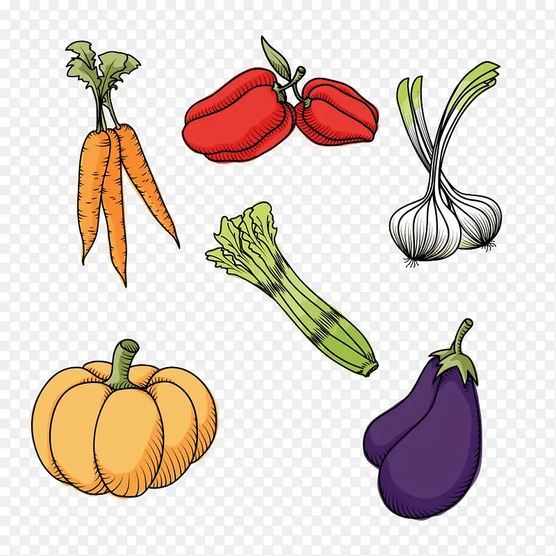 各类新鲜蔬菜图案