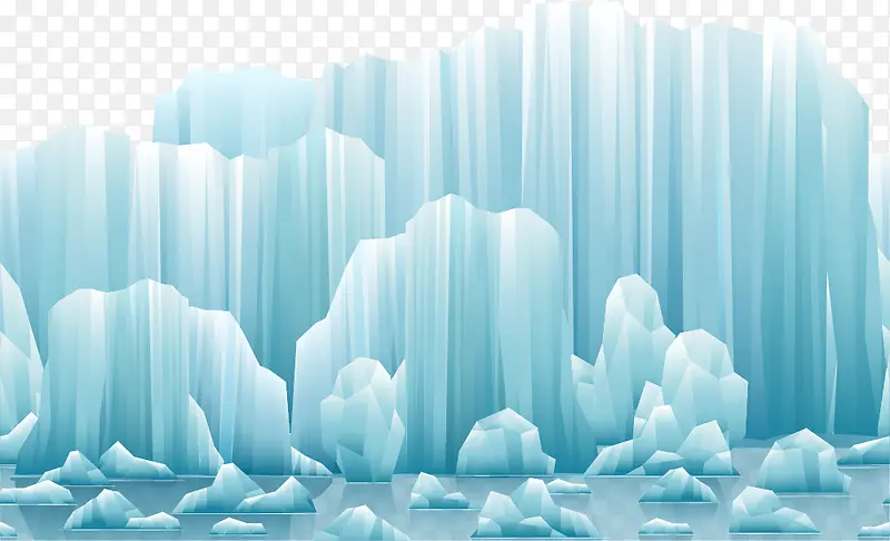 扁平生动的冰川