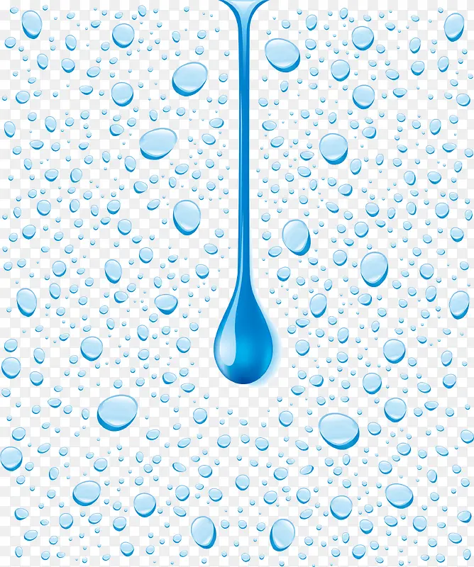 蓝色简约液体水滴边框纹理