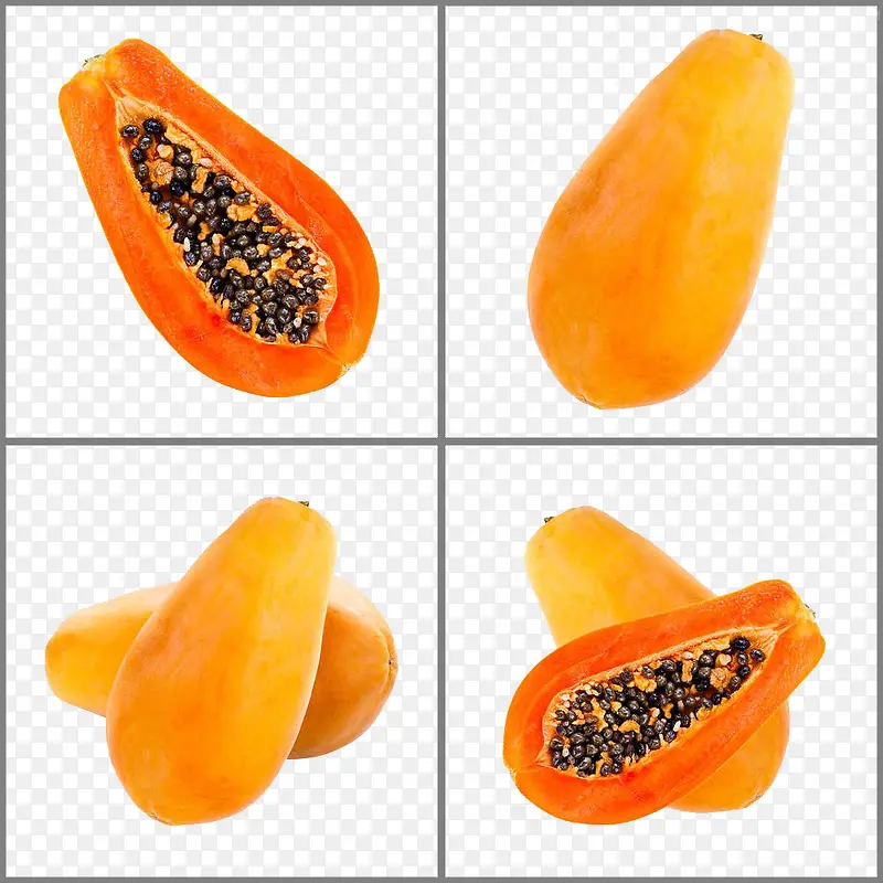 卡通手绘黄色木瓜