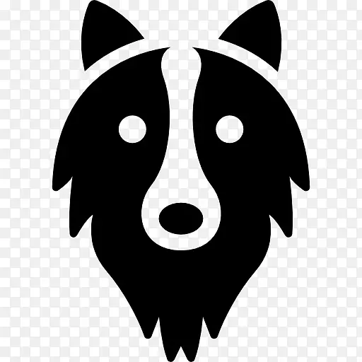 边境牧羊犬的头部图标