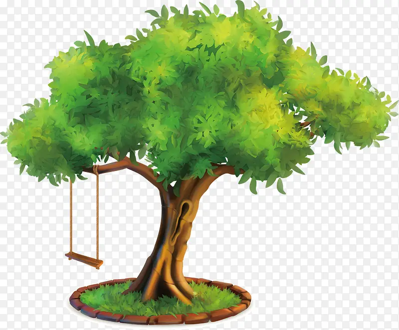 绿树png元素