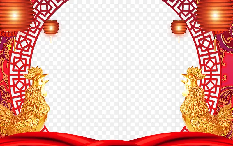 鸡年边框