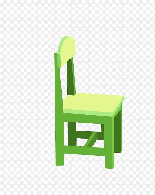 卡通绿色凳子