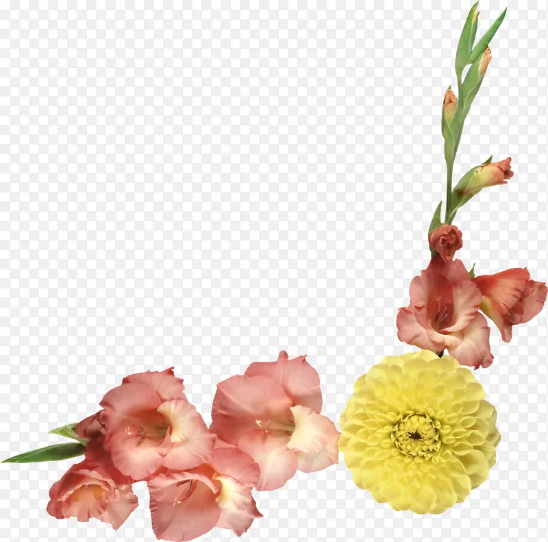 卡通手绘花朵装饰素材