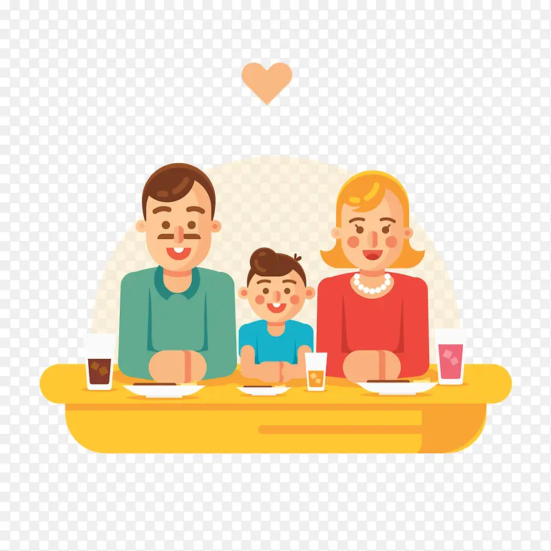卡通三口之家矢量图PNG图片素材下载_图片编号9237280-PNG素材网