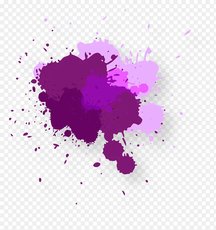 紫色水彩墨滴