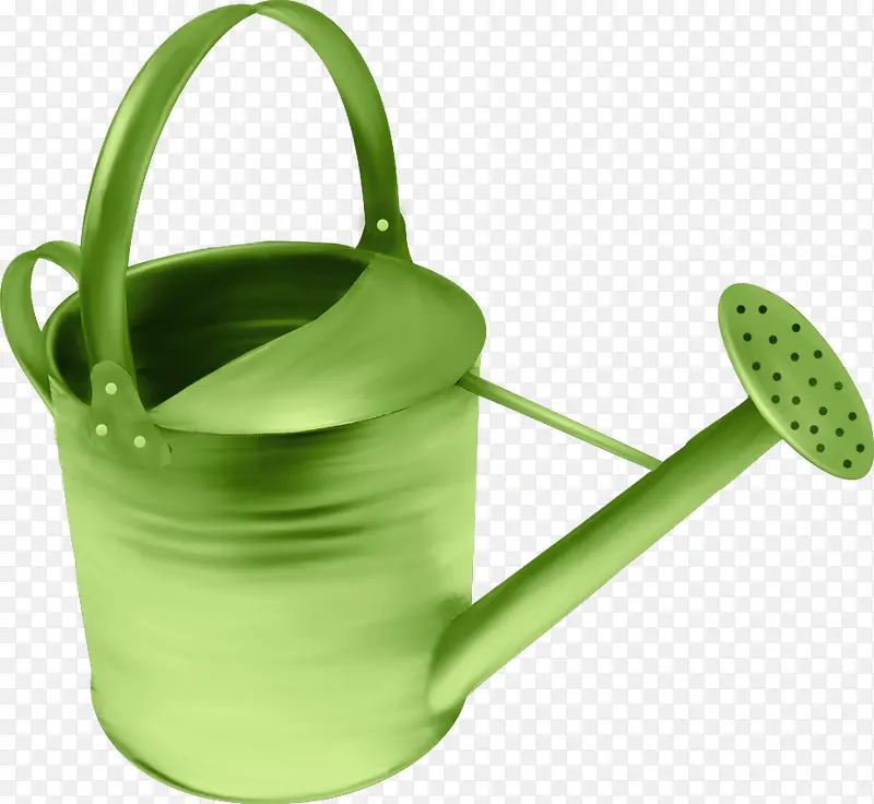 绿色手绘浇花桶