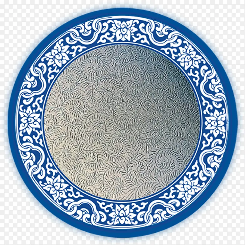圆形青花瓷瓷器展板