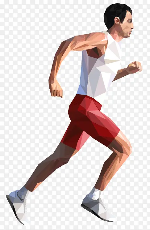 抽象跑步男子设计矢量素材