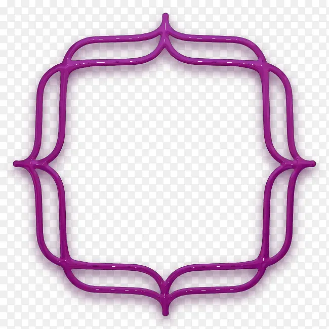 紫色创意几何体画框