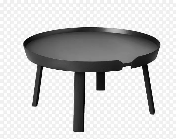 黑色四脚小圆桌