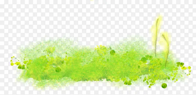 绿色模糊草坪漂浮