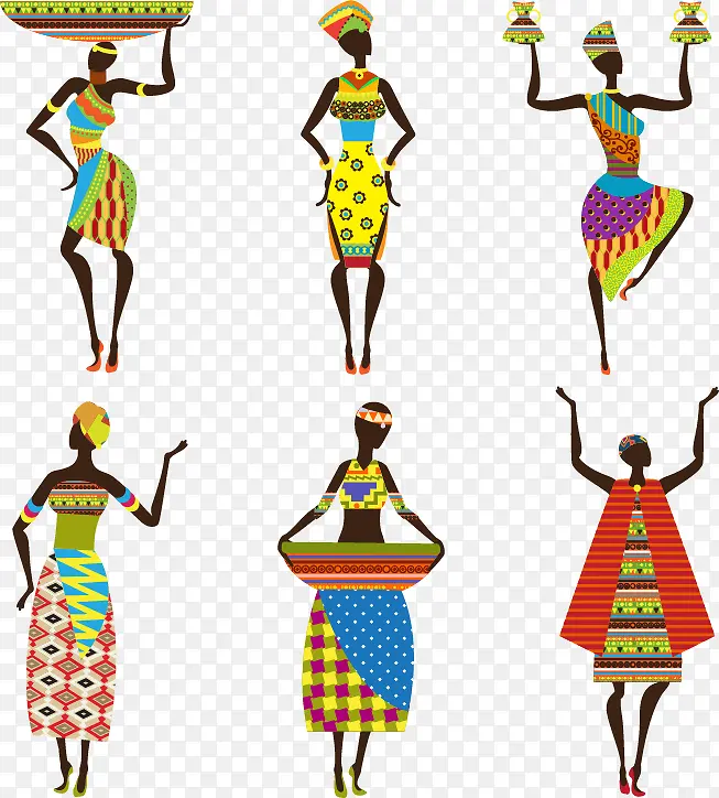 非洲女子设计矢量素材下载