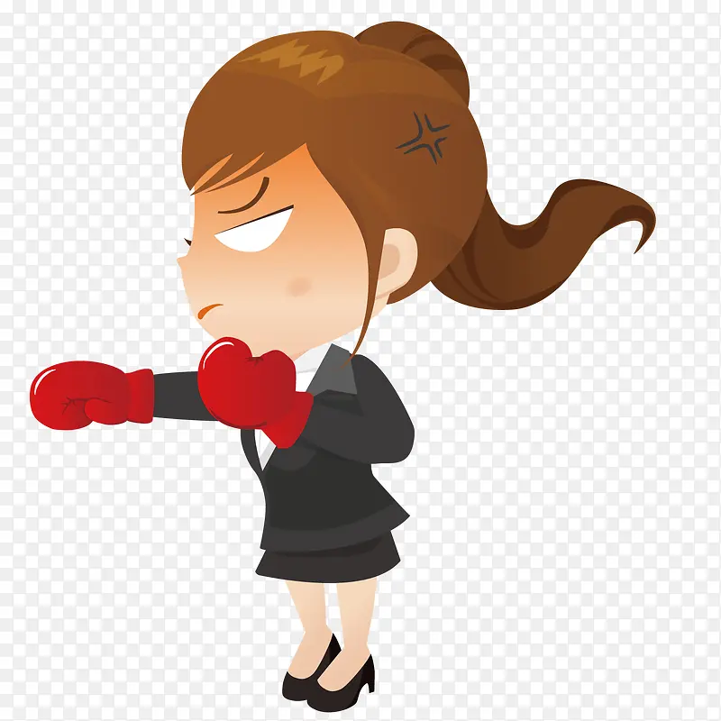 生气的职场女性