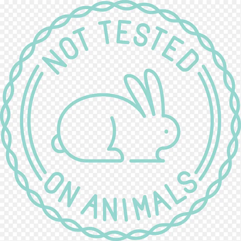 不在动物身上做实验的英文标签