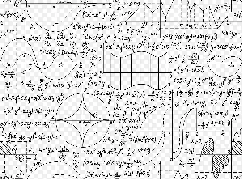 漂浮数学公式图像笔记PNG图片素材下载_图片编号9243493-PNG素材网